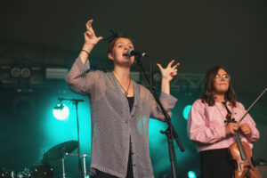 Evie Waddell on stage