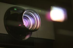 A projector lens.