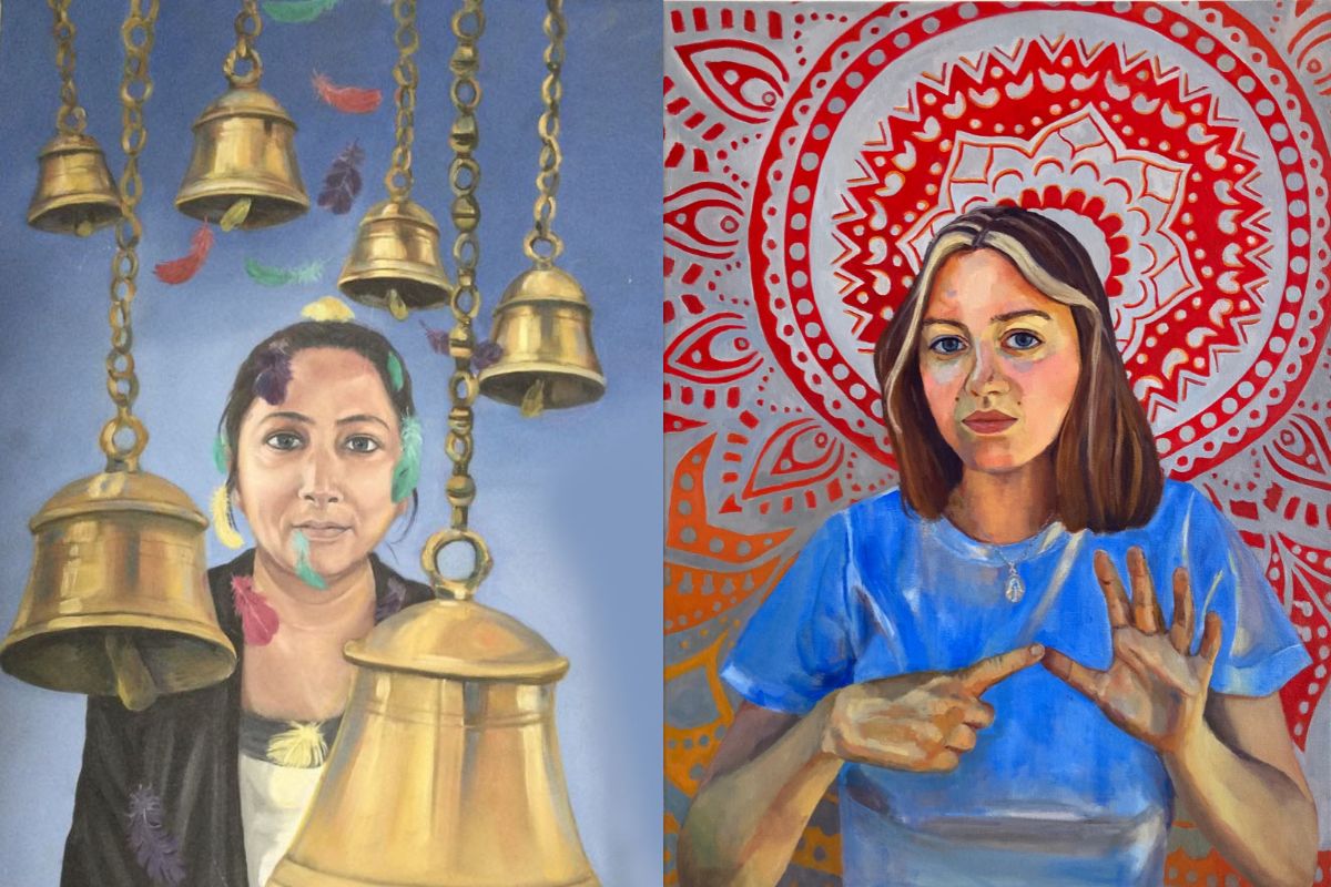 Lumley and Rashmi self portraits